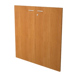 [76849] COPPIA ANTE in MELAMIN. x libreria bassa L76cm NOCE CHIARO