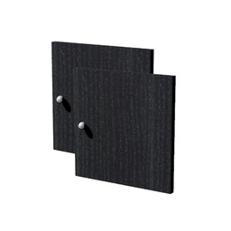 [74452] COPPIA ANTINE NERO VENATO per LIBRERIA RAINBOW