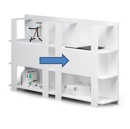 [86668] Coppia antine + paretine per libreria Concept BIANCO