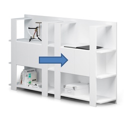 [86668] Coppia antine + paretine per libreria Concept BIANCO
