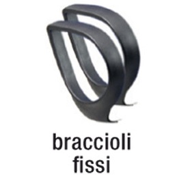 [80098] COPPIA BRACCIOLI fissi per SEDIA OPERATIVA TMTMI/JUSB Unisit