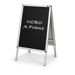 [57608] COPPIA DI INSERTI NERO SCRIVIBILE F.TO A1 PER CAVALLETTO A-FRAME A1 NOBO