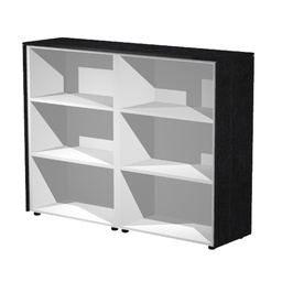 [74315] COPPIA MOBILI MEDI A GIORNO 162,8X43cm H119,8cm NERO VEN. - PRESTIGE