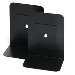 [26399] COPPIA REGGILIBRI IN METALLO NERO ART.088