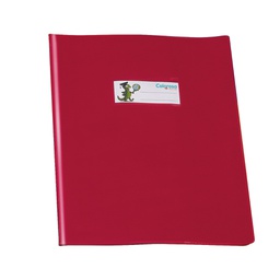 [96962] Copriquaderno PVC lucido coprente GreenLine A5 c/alette rosso RiPlast