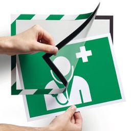 [71798] Cornice adesiva Duraframe® Security A4 21x29,7cm verde-bianco DURABLE