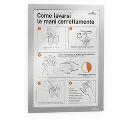 [57340] Cornice espositiva adesiva Duraframe® A5 15x21cm silver DURABLE