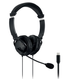 [97381] Cuffie USB ad alta fedeltA' con microfono conn. USB-C-Kensington