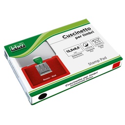 [26355] CUSCINETTO TIMBRI 12,5X8,5CM ROSSO ART.1481-R LEBEZ