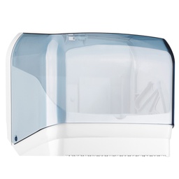 [61088] DISPENSER ASCIUGAMANI IN ROTOLO/ FOGLI TRASPARENTE/BIANCO MAR PLAST
