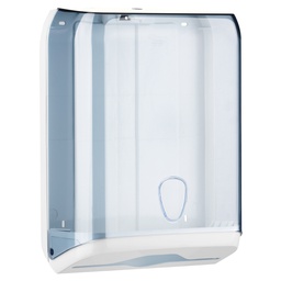 [61087] DISPENSER ASCIUGAMANI PIEGATI TRASPARENTE/BIANCO MAR PLAST