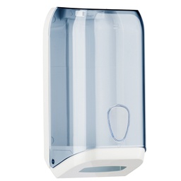 [61093] DISPENSER CARTA IGIENICA IN FOGLI TRASPARENTE/BIANCO MAR PLAST