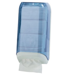 [61093] DISPENSER CARTA IGIENICA IN FOGLI TRASPARENTE/BIANCO MAR PLAST