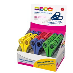 [51495] Display 30 forbici 13 cm centimetrate punta tonda 775 DECO