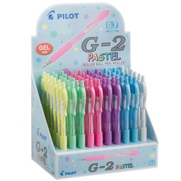 [94030] Display 60pz roller gel scatto G-2 0,7mm colori assortiti pastel Pilot