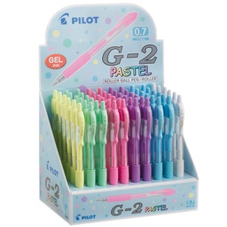 [94030] Display 60pz roller gel scatto G-2 0,7mm colori assortiti pastel Pilot