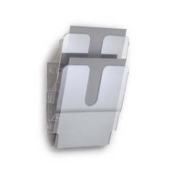 [65237] DISPLAY DA MURO CON 2 TASCHE A4 TRASPARENTE FLEXIPLUS DURABLE