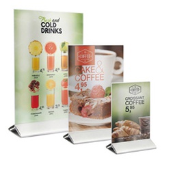 [86904] Display da tavolo A6 base acciaio Securit