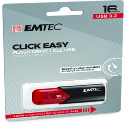 [EMTD16GB113] Emtec Memoria USB B110 USB3.2 Clickeasy 16GB rossa