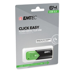 [EMTD64GB113] Emtec Memoria USB B110 USB3.2 Clickeasy 64GB verde