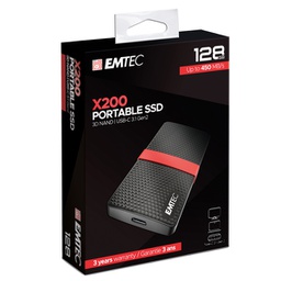 [EMTD128GX200] Emtec SSD 3.1 Gen2 X200 128 GB Portable