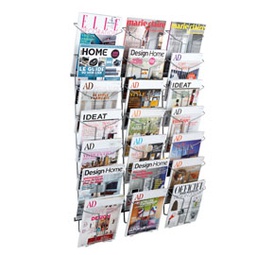 [61367] ESPOSITORE DA PARETE A 21 TASCHE A4 IN METALLO ALBA