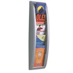 [57623] ESPOSITORE DA PARETE A 5 TASCHE A5 GRIGIO QUICK FIT SYSTEM