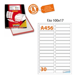 [39227] Etichetta adesiva A/456 bianca 100fg 100x17mm (30et/fg Markin