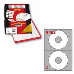 [45226] Etichetta adesiva A/463 bianca 100fg x CD D117,5mm foro41mm (2et/fg Markin