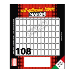 [78195] Etichetta adesiva bianca 14x8mm (10fogli x 108etichette Markin
