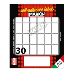 [31084] Etichetta adesiva bianca 27x17mm (10fogli x 30etichette Markin