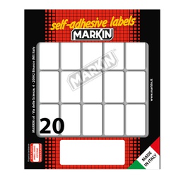 [31091] Etichetta adesiva bianca 34x21mm (10fogli x 20etichette Markin