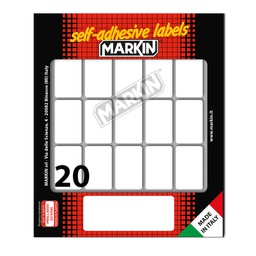 [78204] Etichetta adesiva bianca 34x21mm (10fogli x 20etichette Markin