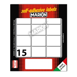 [78206] Etichetta adesiva bianca 37x27mm (10fogli x 15etichette Markin
