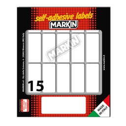 [78208] Etichetta adesiva bianca 46x20mm (10fogli x 15etichette Markin