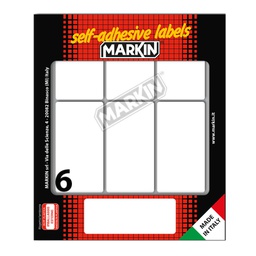 [31112] Etichetta adesiva bianca 70x37mm (10fogli x 6etichette Markin