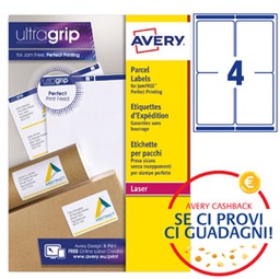 [45186] Etichetta adesiva L7169 bianca 100fg A4 99,1x139mm (4et/fg Avery
