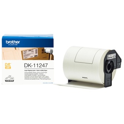 [BRODK11247] Etichette ades in carta Nero/Bianco103.6 mm x 164.3 mm per QL1100/1110NWB