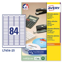 [47036] Etichette adesive L7656 bianche 25fg A4 46x11,1mm (84et/fg inkjet/laser Avery