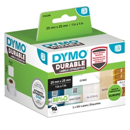 [80371] ETICHETTE DURABLE INDUSTRIAL DIM. 25X25MM 850X2 RT MULTIUSO