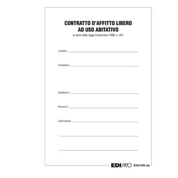 [54933] FASCICOLO CONTRATTO DI LOCAZIONE LIBERO 29,7X21 E5513N