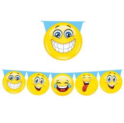 [85950] Festone sagomato Emoticons lungh. 6mt Big Party