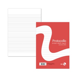 [71066] FOGLI PROTOCOLLO A4 60gr 20fg 1rigo BM