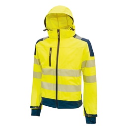 [89950] Giacca Softshell alta visibilitA' Miky giallo fluo Taglia L U-Power (Delist