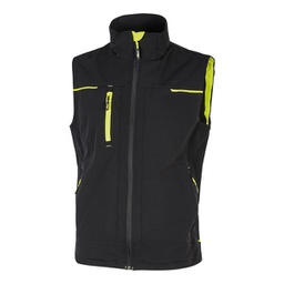 [98076] Gilet donna Saturn Lady nero-giallo Taglia M U-power