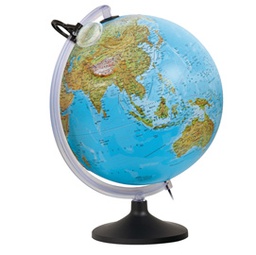 [56949] GLOBO GEOGRAFICO ILLUMINATO A RILIEVO URANIO D 30CM Tecnodidattica