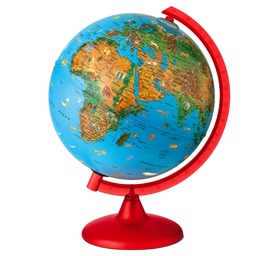 [56953] GLOBO GEOGRAFICO ILLUMINATO ZOO GLOBE D 26CM Tecnodidattica