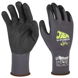 [97551] Guanti di protezione FLEX taglia 10 nero grigio c/polsino nero U-Power