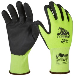 [97554] Guanti di protezione FLEX taglia 10 verde fluo nero c/polsino nero U-Power