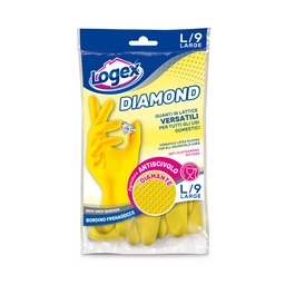 [88974] Guanti in lattice DIAMOND tg. L Giallo